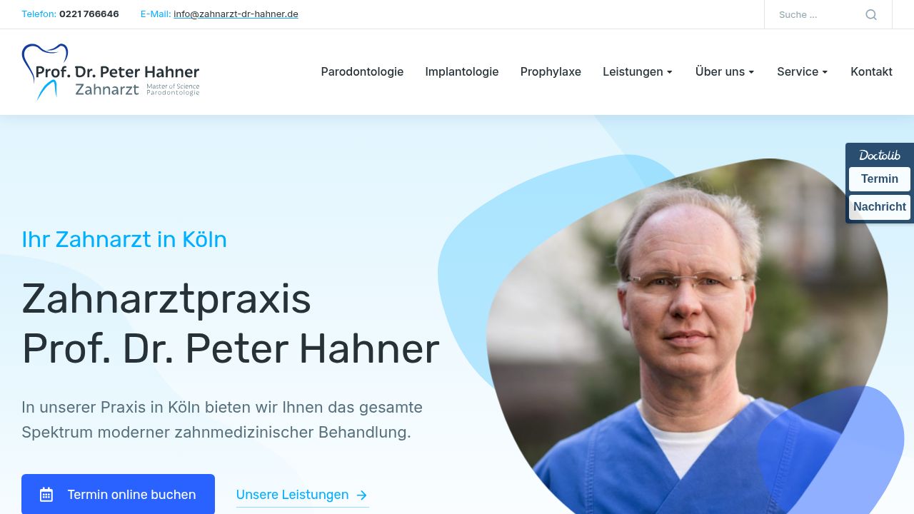 Startseite der Internetseite von Herr Dr. Peter Hahner, MSc