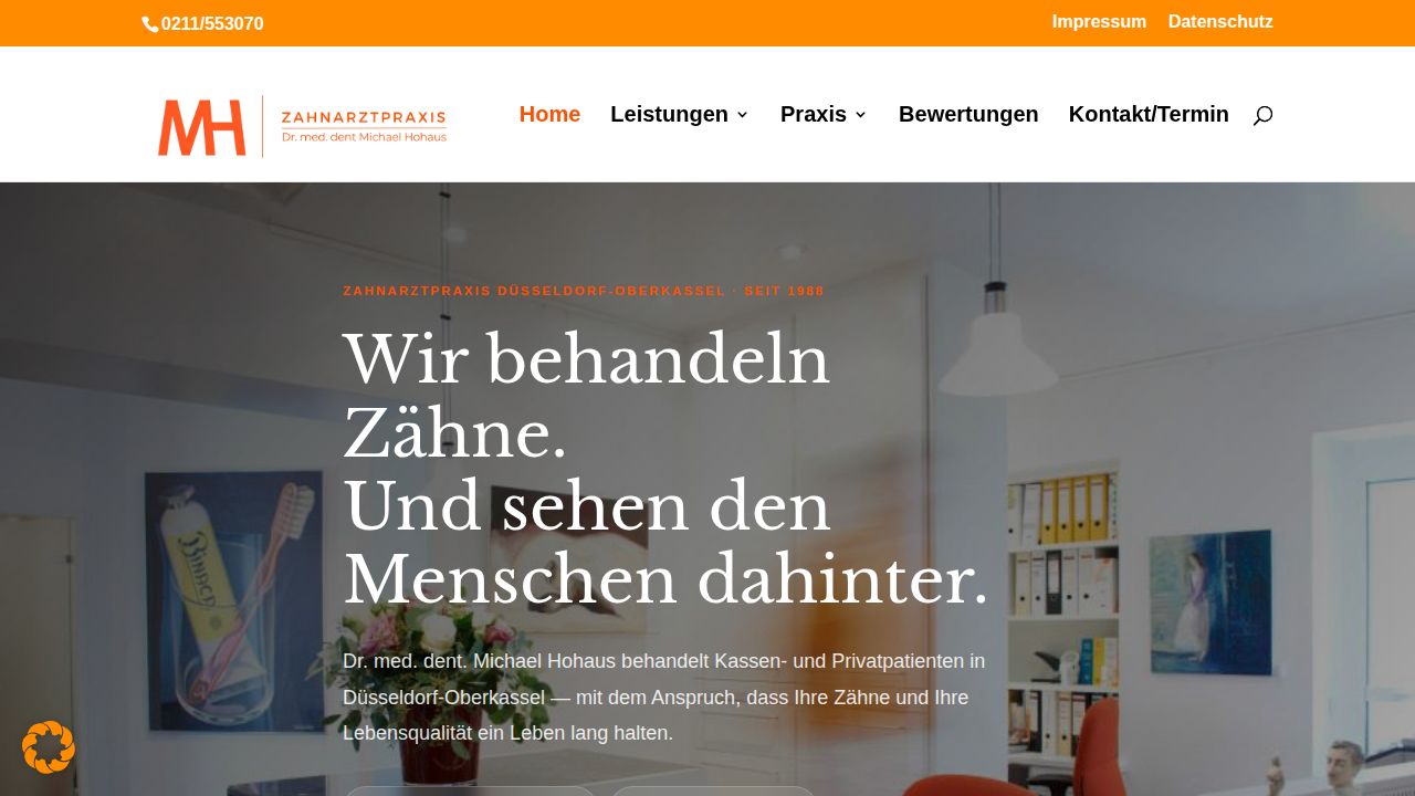 Startseite der Internetseite von Herr Dr. Michael Hohaus