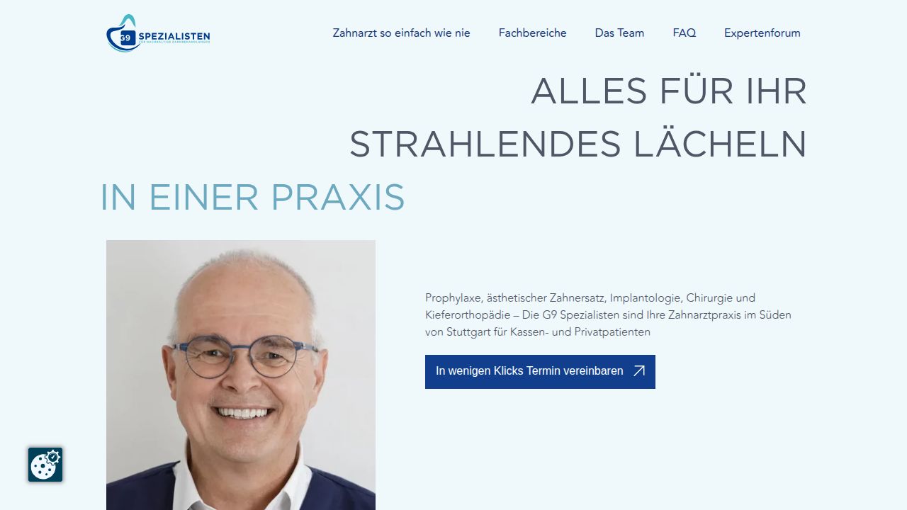 Startseite der Internetseite von Herr Dr. Rainer Roos