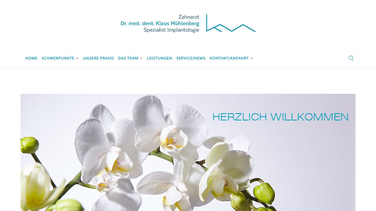 Startseite der Internetseite von Herr Dr. Klaus M&uuml;hlenberg