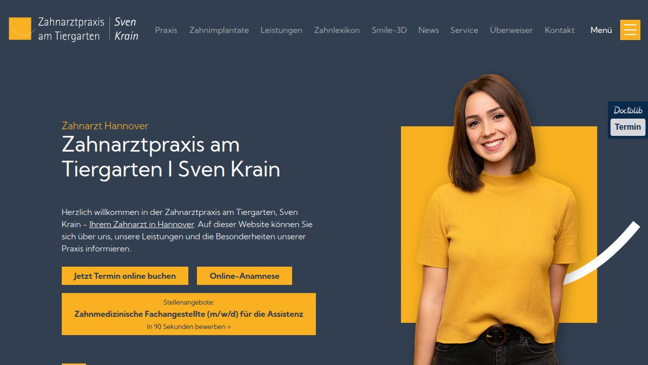 Startseite der Internetseite von Herr Sven Krain