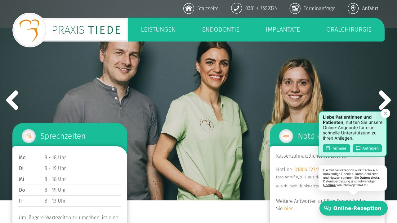 Startseite der Internetseite von Frau Stefanie Tiede