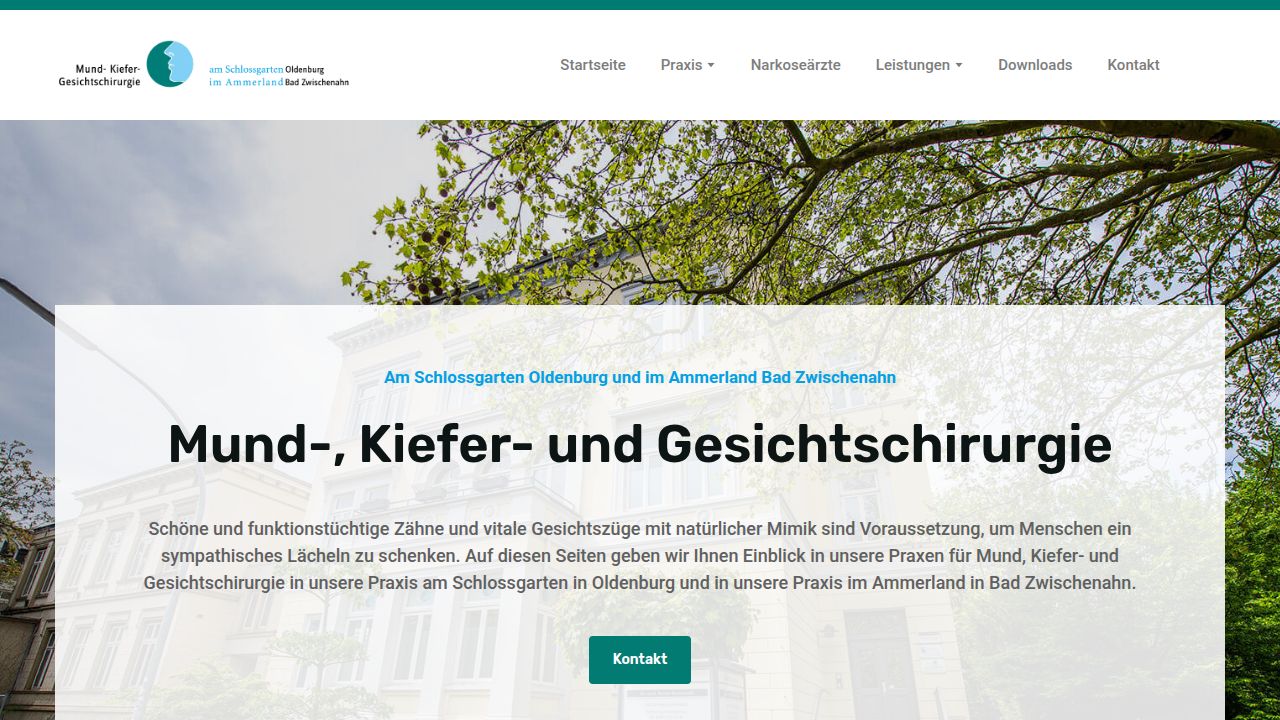 Startseite der Internetseite von Praxis im Ammerland   Dr. Zwerger - Dr. Dr. P&ouml;rksen