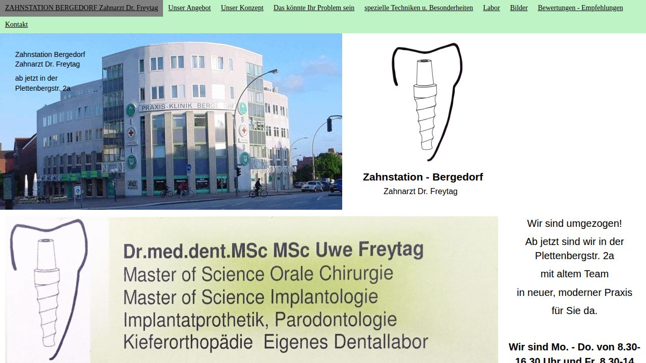 Startseite der Internetseite von Dr. Uwe Freytag MSc, MSc