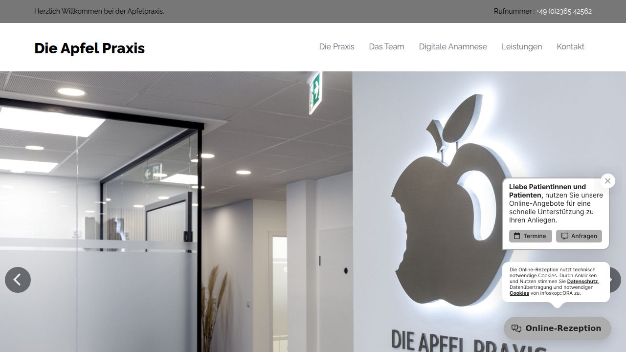 Startseite der Internetseite von Herr Jozef Verstegen