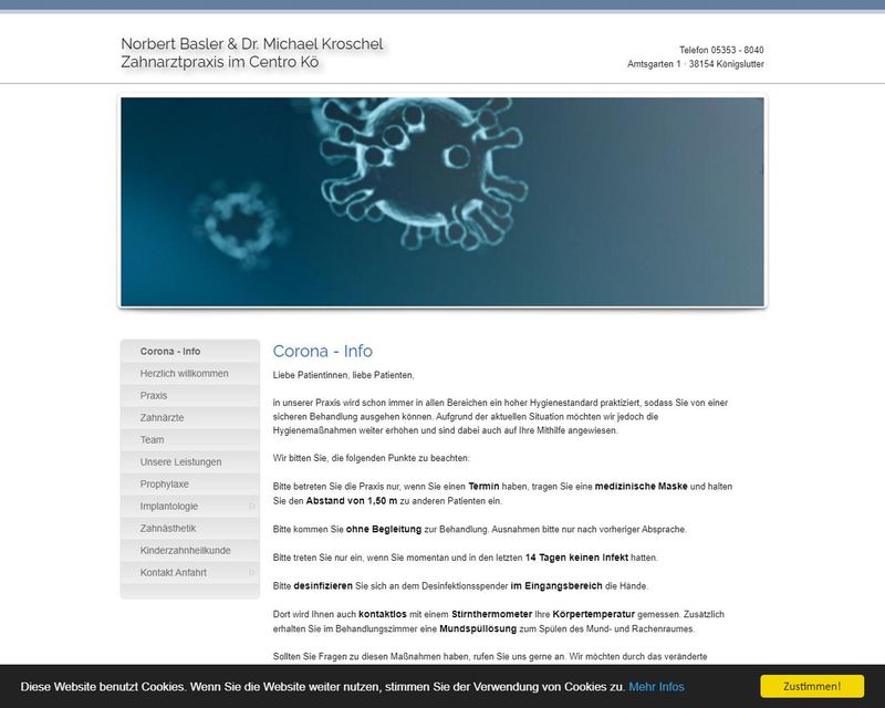 Startseite der Internetseite von Dr. Michael Kroschel