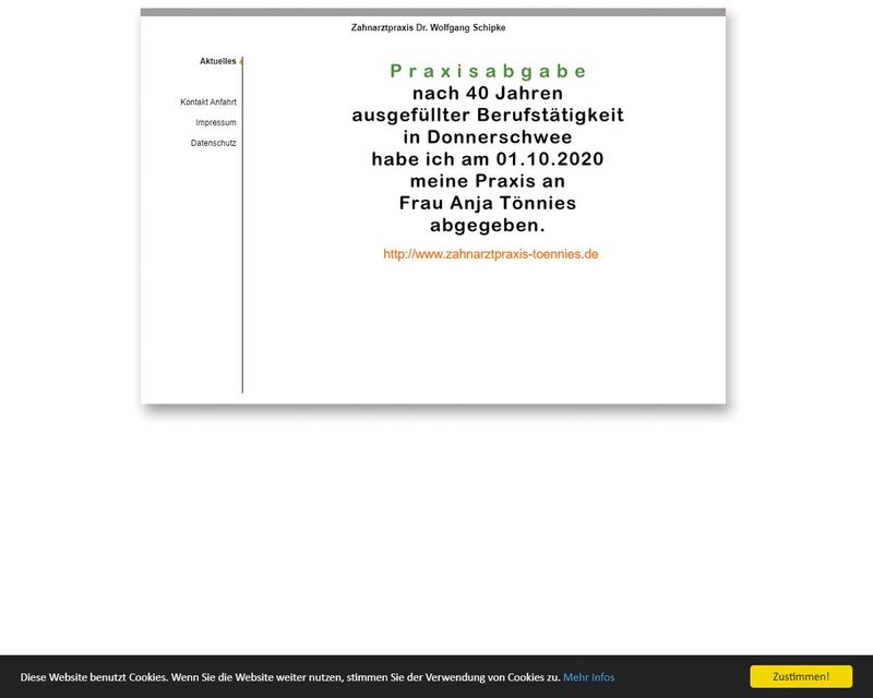 Startseite der Internetseite von Herr Dr. Wolfgang Schipke