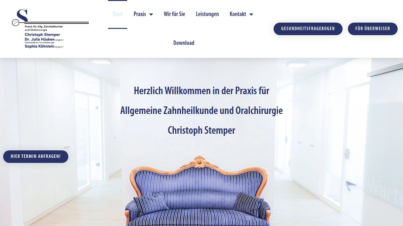 Startseite der Internetseite von Christoph K.-H. Stemper