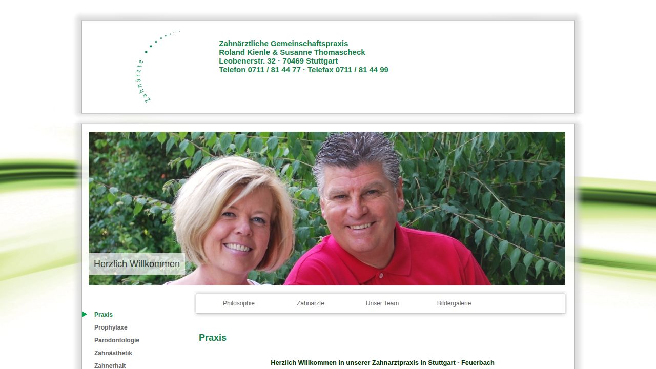 Startseite der Internetseite von Frau Susanne Thomascheck