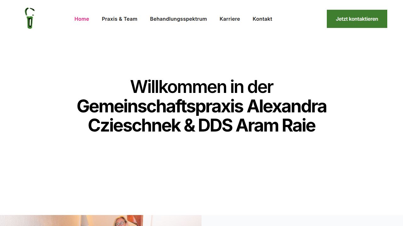 Startseite der Internetseite von Dr. med. dent. Sabine M&uuml;ller