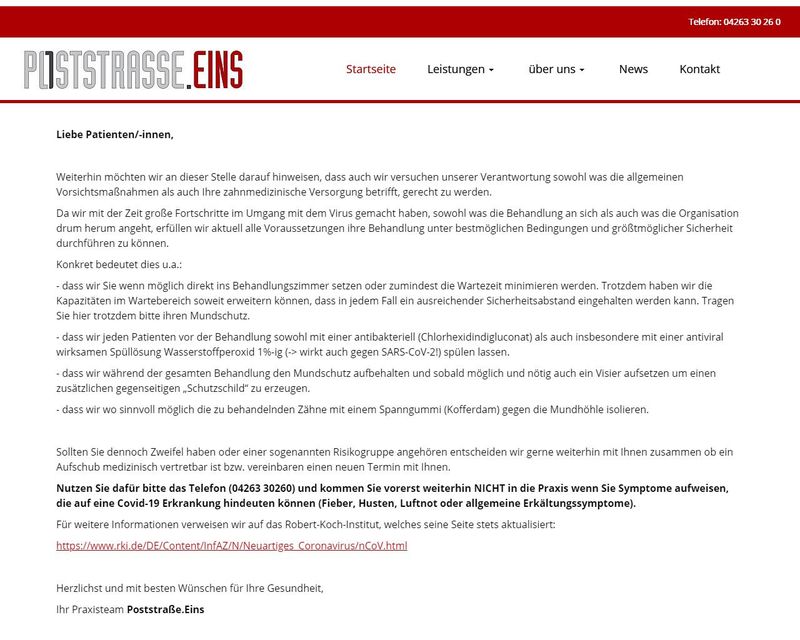 Startseite der Internetseite von Thomas Bock