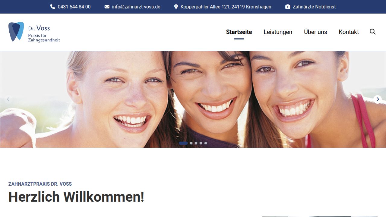 Startseite der Internetseite von Herr Dr. Hannes Broder Voss