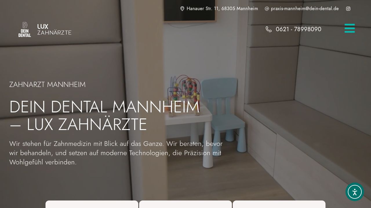 Startseite der Internetseite von Lux Zahn&auml;rzte GmbH MVZ