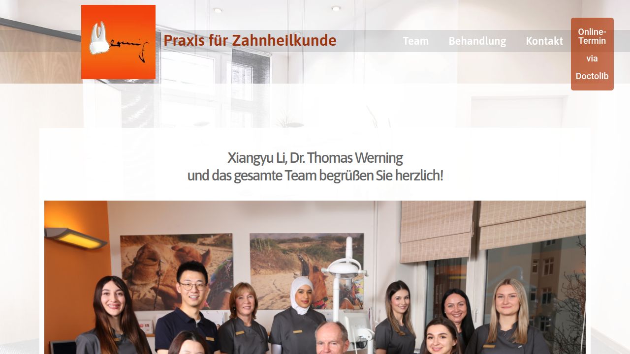 Startseite der Internetseite von Herr Dr. Thomas Werning